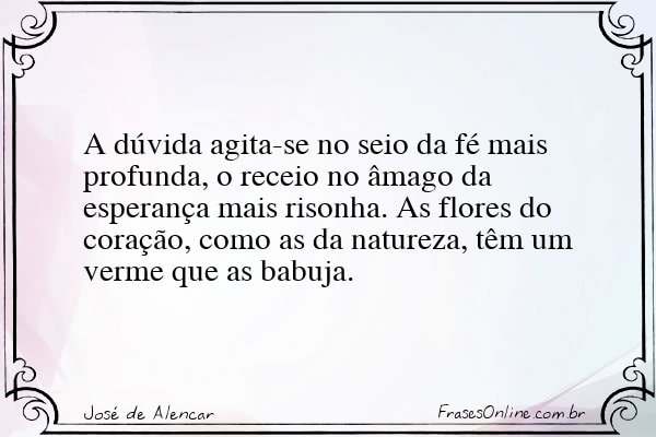 Frase de José de Alencar