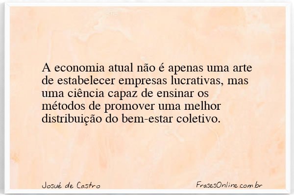 Frase de Josué de Castro