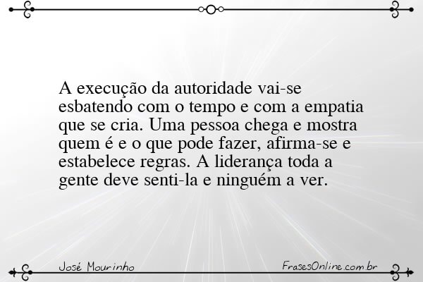 Frase de José Mourinho