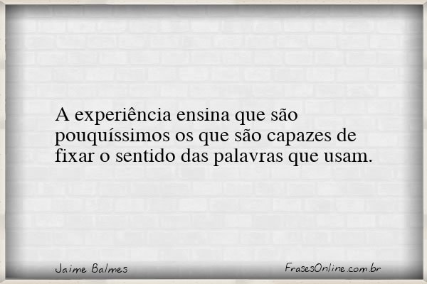 Frase de Jaime Balmes