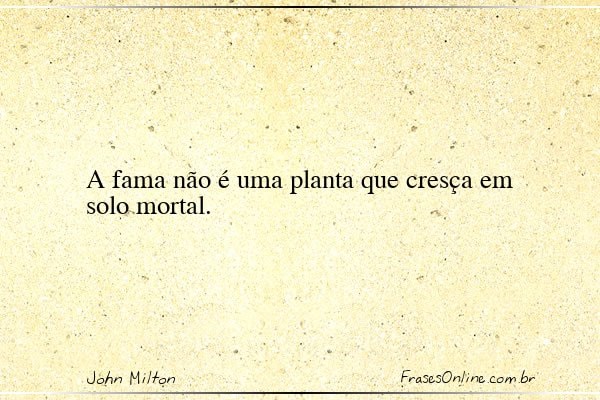 Frase de John Milton
