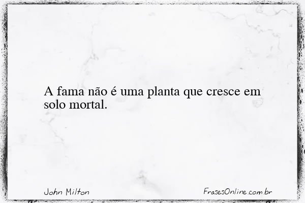 Frase de John Milton