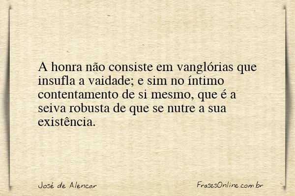 Frase de José de Alencar
