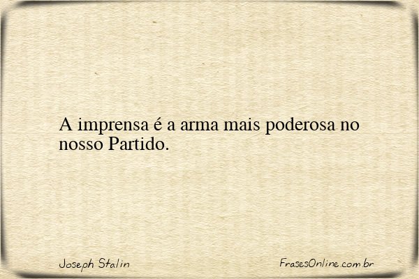 Frase de Joseph Stalin