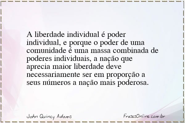 Frase de John Quincy Adams