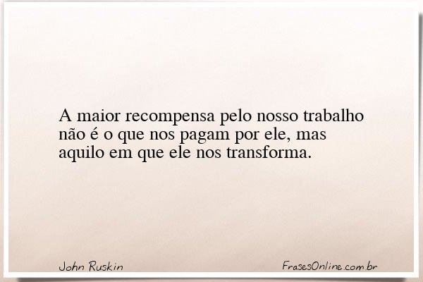 Frase de John Ruskin