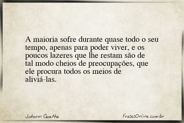 Frase de Johann Goethe