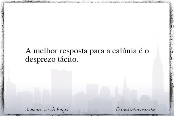 Frase de Johann Jacob Engel