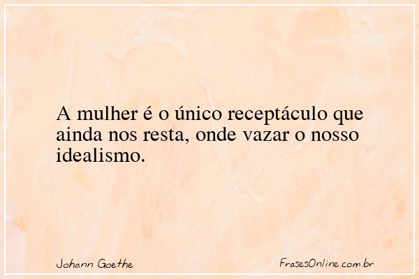 Frase de Johann Goethe