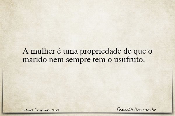 Frase de Jean Commerson
