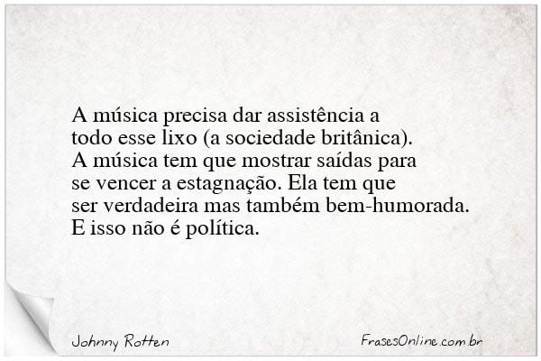 Frase de Johnny Rotten