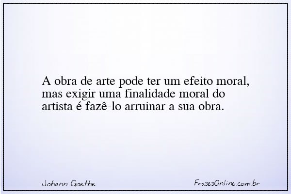 Frase de Johann Goethe