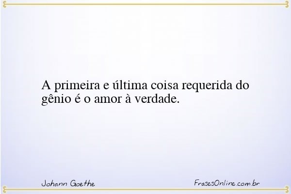 Frase de Johann Goethe