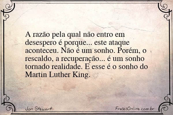 Frase de Jon Stewart