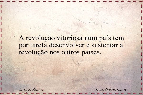 Frase de Joseph Stalin