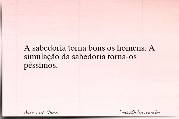 Frase de Juan Luís Vives
