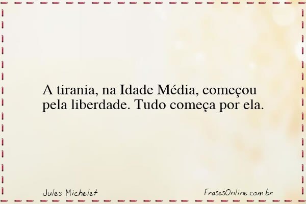 Frase de Jules Michelet
