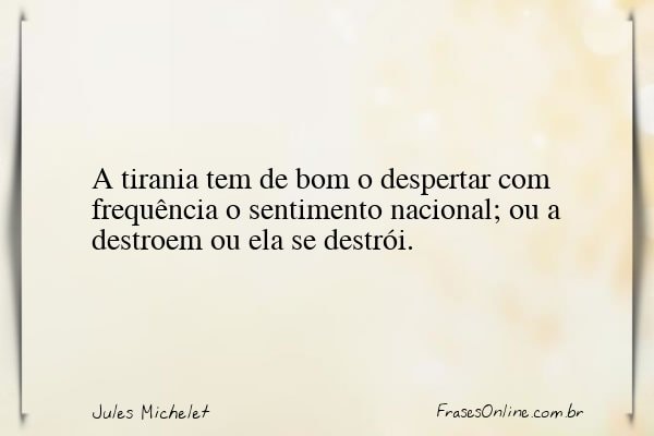 Frase de Jules Michelet
