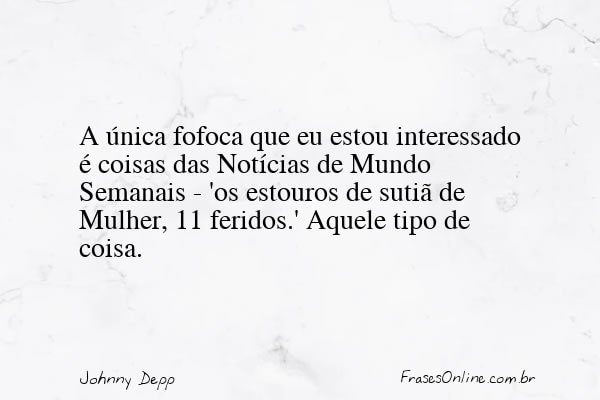 Frase de Johnny Depp