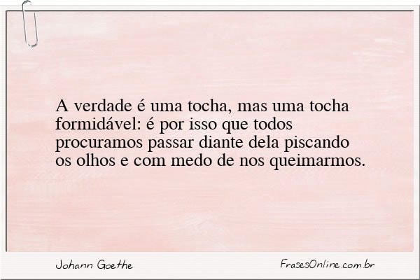 Frase de Johann Goethe