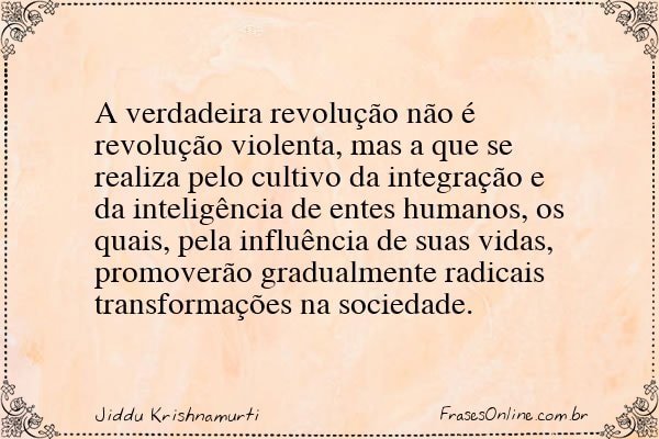 Frase de Jiddu Krishnamurti