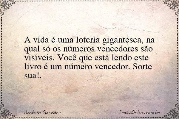 Frase de Jostein Gaarder
