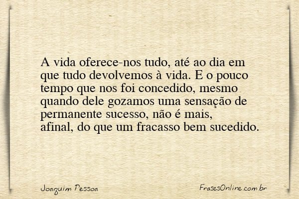 Frase de Joaquim Pessoa