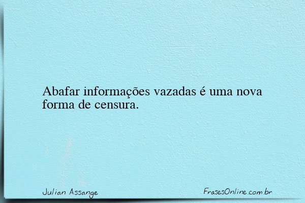 Frase de Julian Assange