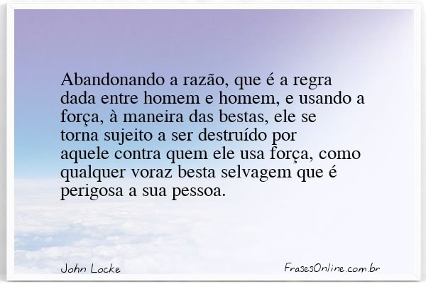 Frase de John Locke