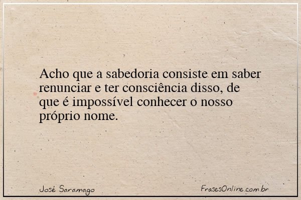 Frase de José Saramago