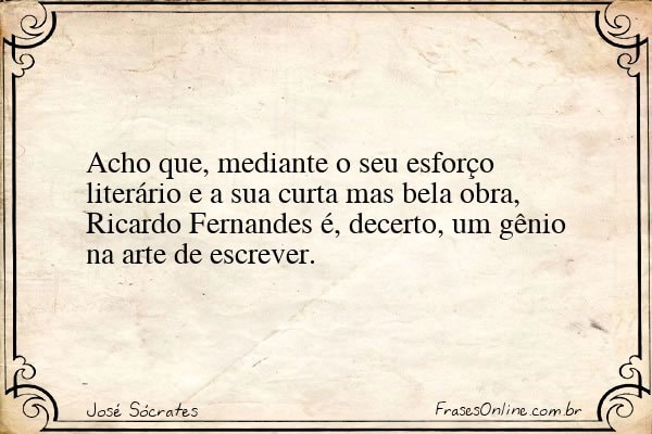 Frase de José Sócrates