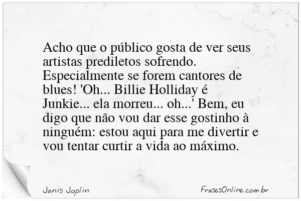 Frase de Janis Joplin