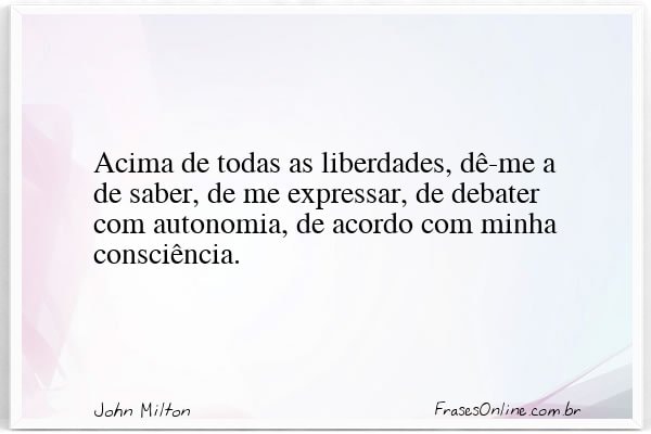 Frase de John Milton