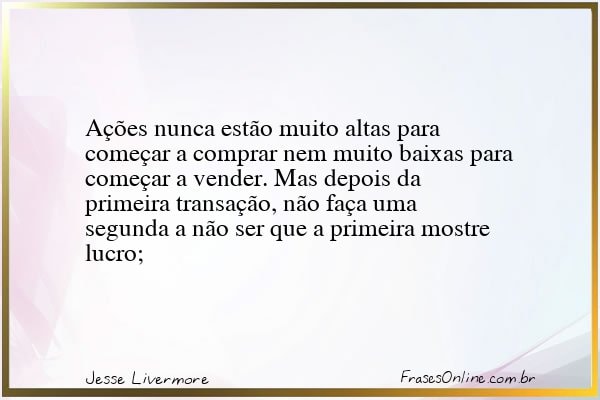Frase de Jesse Livermore