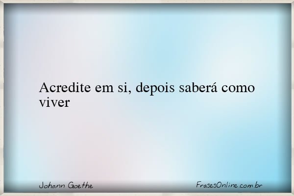 Frase de Johann Goethe