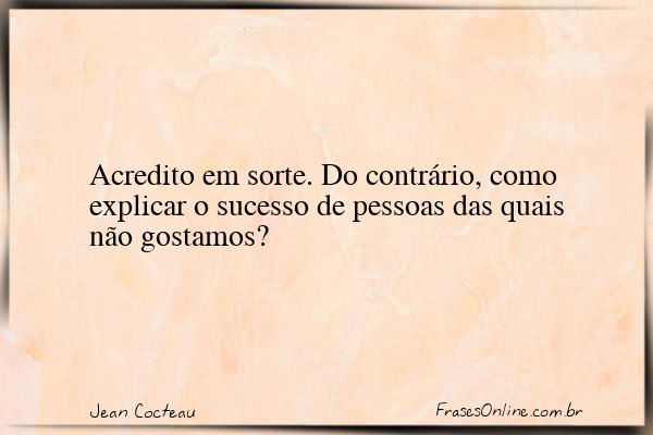 Frase de Jean Cocteau