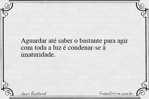 Frase de Jean Rostand