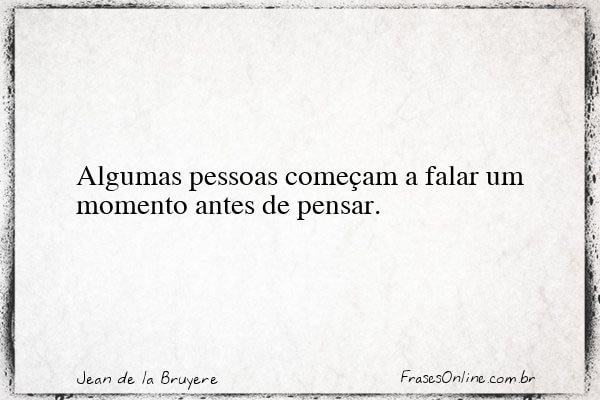 Frase de Jean de la Bruyere