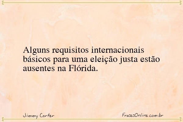 Frase de Jimmy Carter
