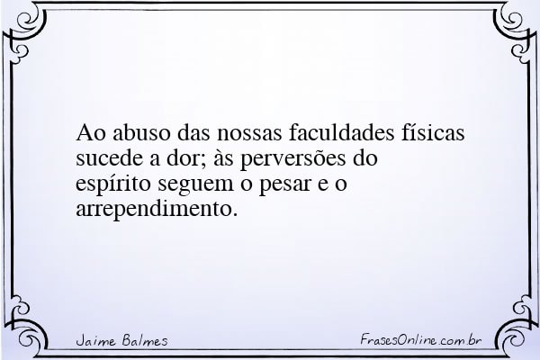Frase de Jaime Balmes