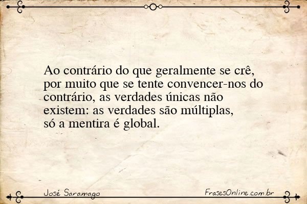 Frase de José Saramago