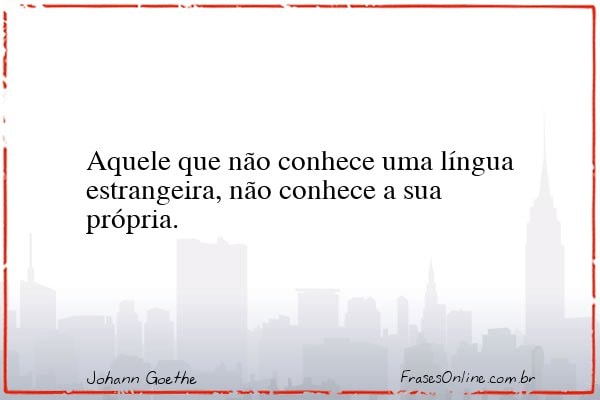 Frase de Johann Goethe