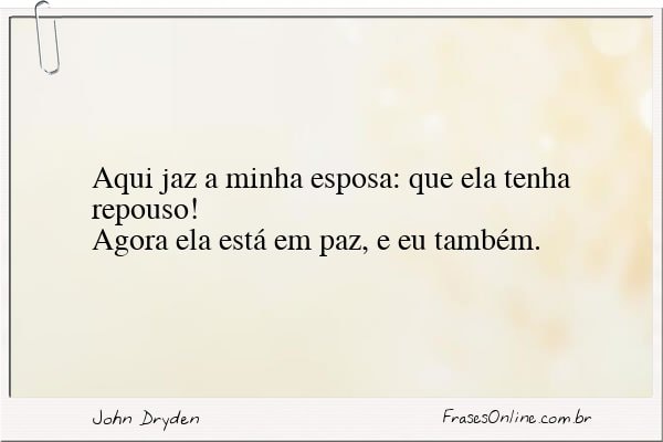 Frase de John Dryden