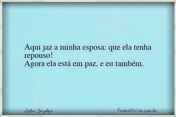 Frase de John Dryden