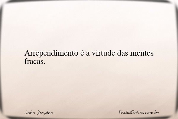Frase de John Dryden