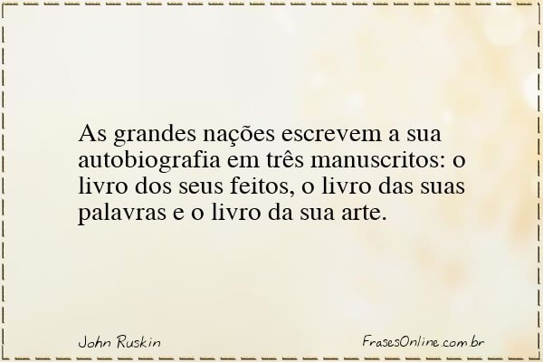 Frase de John Ruskin