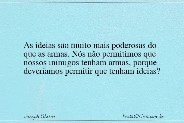 Frase de Joseph Stalin