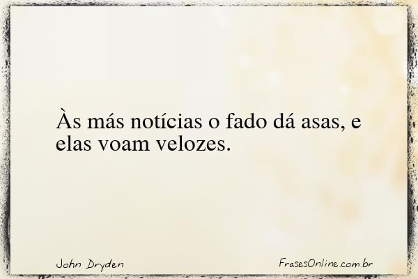 Frase de John Dryden