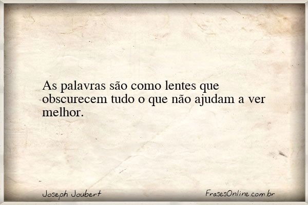 Frase de Joseph Joubert