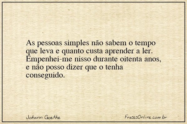 Frase de Johann Goethe